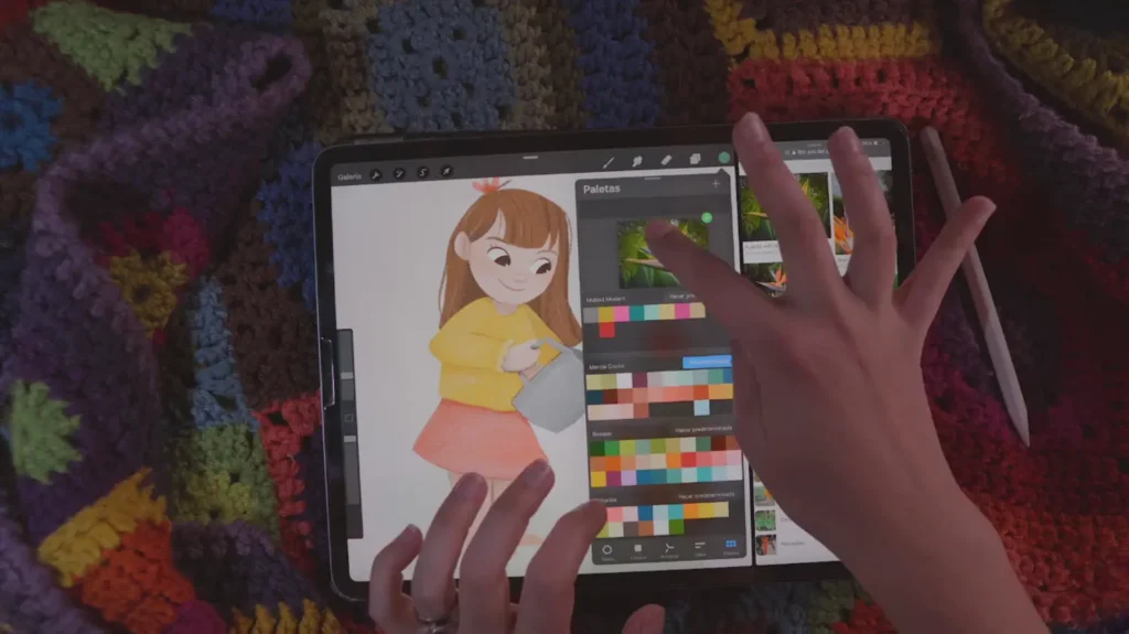 Crear paleta de colores automáticas es una de las funciones básicas Procreate