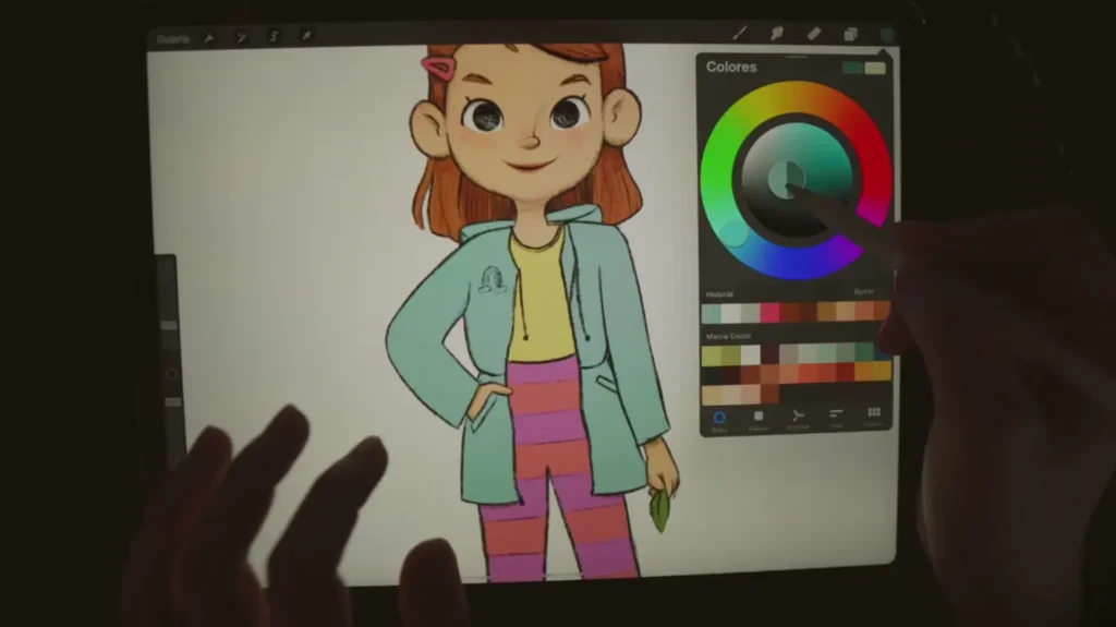 El color es un elemento importante en tu diseño de personajes en Procreate